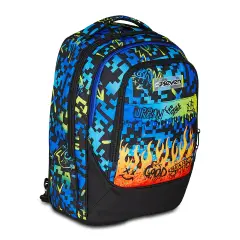 Scribbled Flame Zaino Scuola Trolley Tyre - zaini trolley