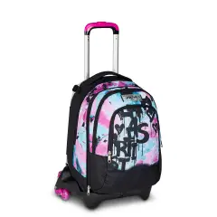 Quick Graffiti Girl Trolley School Backpack Jack -3wd+ Detach - trolley backpacks