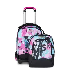 Quick Graffiti Girl Trolley School Backpack Jack -3wd+ Detach - trolley backpacks