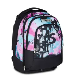 Quick Graffiti Girl Trolley School Backpack Jack -3wd+ Detach - trolley backpacks