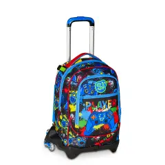 Sj Gang Game-led Boy Zaino Scuola Trolley Jack-3wd+ - zaini trolley