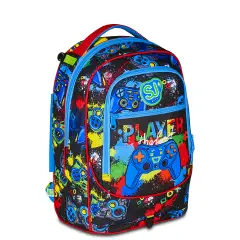 Sj Gang Game-led Boy Zaino Scuola Trolley Jack-3wd+ - zaini trolley