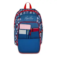 Minnie Prettied Up School Backpack - Double Compartment, Preformed Back - School Backpacks