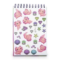 Tri-coastal Design Sketchbook Set con Stickers Axolotl - cancelleria