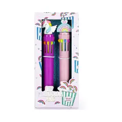 Tri-coastal Design Set 2 Penne Multicolor con Topper Unicorn - cancelleria