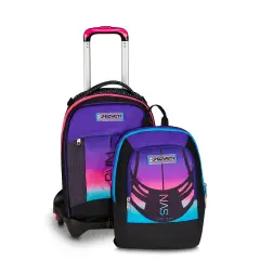 Nuanced Trolley School Backpack Jack -3wd+ Detach Potent Violet - trolley backpacks