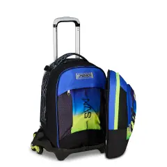 Nuanced Trolley School Backpack Jack -3wd+ Detach Reflex Blue - trolley backpacks