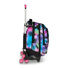 Write Down School Trolley Backpack Jack -3wd+ Detach Fluo Fuxia - trolley backpacks