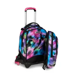 Write Down School Trolley Backpack Jack -3wd+ Detach Fluo Fuxia - trolley backpacks
