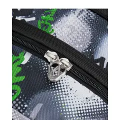 Gray Shadow Reversible Backpack School Grs with Earphones Wireless Fluo Green - school backpacks