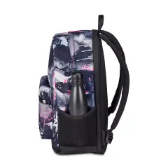 Gray Shadowzaino School Reversible Backpack Grs with Earphones Wireless Fluo Fuxia - school backpacks
