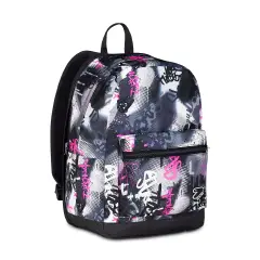 Gray Shadowzaino School Reversible Backpack Grs with Earphones Wireless Fluo Fuxia - school backpacks