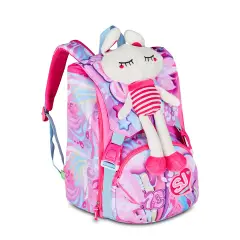 Sj Gang Plushy Rabbit Zaino Scuola Sdoppiabile Big - zaini scuola