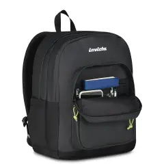 Linea Coated School Backpack Jelek Grs Jet Black - school backpacks