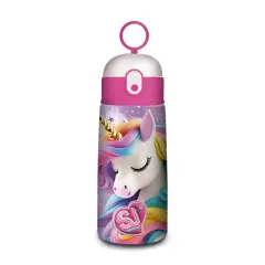 SJ Gang Girl 0.5L Thermal Water Bottle - Stainless Steel, 3 Graphics - gift and luggage gadgets