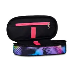 Write Down Bustina Portapenne Scuola Round Plus Fluo Fuxia - bauletti tombolini bustine