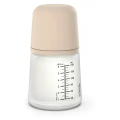 Zero Zero Baby Bottle with Anti-Colic Silicone Teat Slow Flow (S) 180 ml Light - baby bottles and accessories