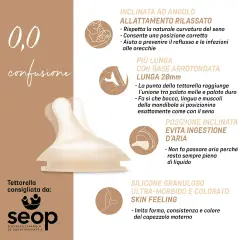 Zero Zero Baby Bottle with Anti-Colic Silicone Teat Slow Flow (S) 180 ml Light - baby bottles and accessories