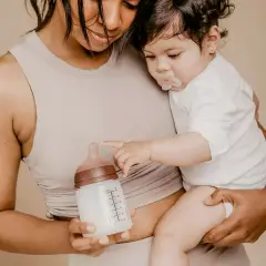 Zero Zero Baby Bottle with Anti-Colic Silicone Teat Medium Flow 270 ml Fair - baby bottles and accessories