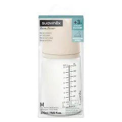 Zero Zero Baby Bottle with Anti-Colic Silicone Teat Medium Flow 270 ml Light - baby bottles and accessories