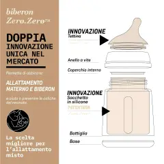 Zero Zero Baby Bottle with Anti-Colic Silicone Teat Medium Flow 270 ml Medium - baby bottles and accessories