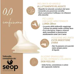 Tettarella Zero Zero Silicone Anticolica Flusso Medio (M) 2pz Light - biberon e accessori