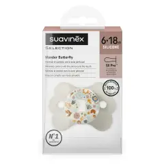 Wonder Butterfly Succhietto In Silicone 6/18m Liberty Neutro - ciucci