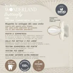 Wonder Butterfly Succhietto In Silicone 6/18m Liberty Neutro - ciucci