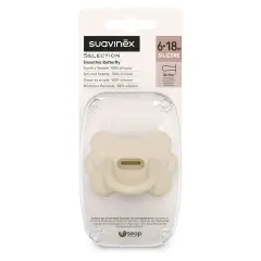 Colour Essence Succhietto In Silicone Butterfly 6/18m Beige - ciucci