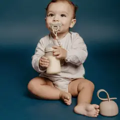 Colour Essence Succhietto In Silicone Butterfly 6/18m Beige - ciucci