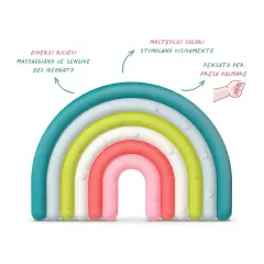 Anello Dentizione In Silicone Step 1 +0m Arcobaleno - ciucci