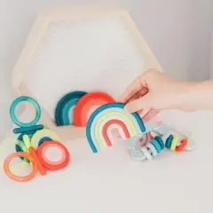 Anello Dentizione In Silicone Step 1 +0m Arcobaleno - ciucci