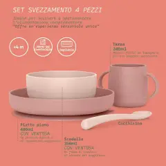 Colour Essence Set Svezzamento In Silicone Rosa - pappa