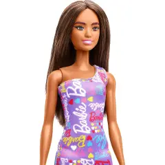 Barbie HGM57 con Vestito Viola e Sandali  Lilla - collezionabili bambina