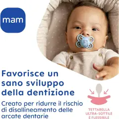 Mam Perfect Start Succhietto Silicone 0-2m, 2pezzi Bimbo - ciucci