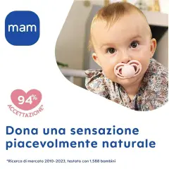 Succhietto Mam Perfect Silicone +6 Mesi Bimbo - ciucci