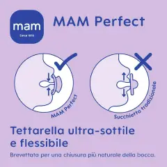 Succhietto Mam Perfect Silicone +6 Mesi Bimbo - ciucci