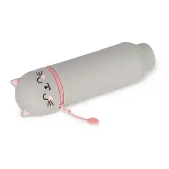 egami - Kawaii Astuccio Scuola 2 in 1 in Morbido Silicone Tema Kitty - regalo e gadget valigeria