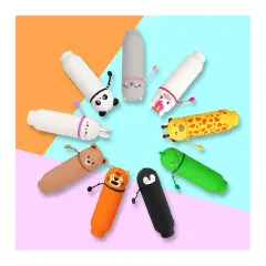 egami - Kawaii Astuccio Scuola 2 in 1 in Morbido Silicone Tema Kitty - regalo e gadget valigeria