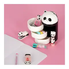 Legami - Panda Organiser da Scrivania, Desk Organiser con 3 Cassetti - regalo e gadget valigeria