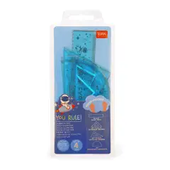 Set Righello da 15 cm, Squadra 60° da 10 cm, Goniometro 180°- Spazio - regalo e gadget valigeria
