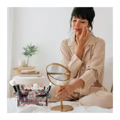 Legami - Trousse Porta Trucchi, Makeup Queen, 18x14 cm, in Metallo e TPU, Tema Flowers - regalo e gadget valigeria