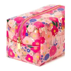 Legami - Trousse Porta Trucchi, Makeup Queen, 18x14 cm, in Metallo e TPU, Tema Flowers - regalo e gadget valigeria