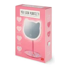 Legami - Specchio da Trucco con Luce - You Look Purrfect! - regalo e gadget valigeria