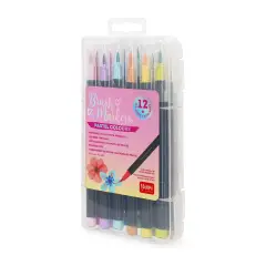 Legami - Set di 12 Pennarelli con Punta Pennello, BRUSH MARKERS - regalo e gadget valigeria