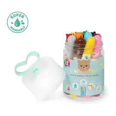 Legami - Set di 12 Pennarelli - Teddy Friends, TEDDY BEAR 12 Colori Assortiti - regalo e gadget valigeria