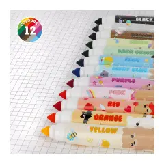 Legami - Set di 12 Pennarelli - Teddy Friends, TEDDY BEAR 12 Colori Assortiti - regalo e gadget valigeria