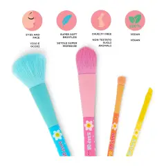 Legami - Set di 4 Pennelli per il Trucco, Oh My Glow! Tema Daisy - regalo e gadget valigeria