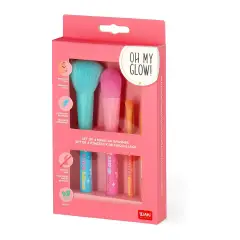 Legami - Set di 4 Pennelli per il Trucco, Oh My Glow! Tema Daisy - regalo e gadget valigeria
