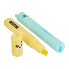 Set Of 6 Mini Highlighters - Teddy's Style - Teddy Bear - regalo e gadget valigeria